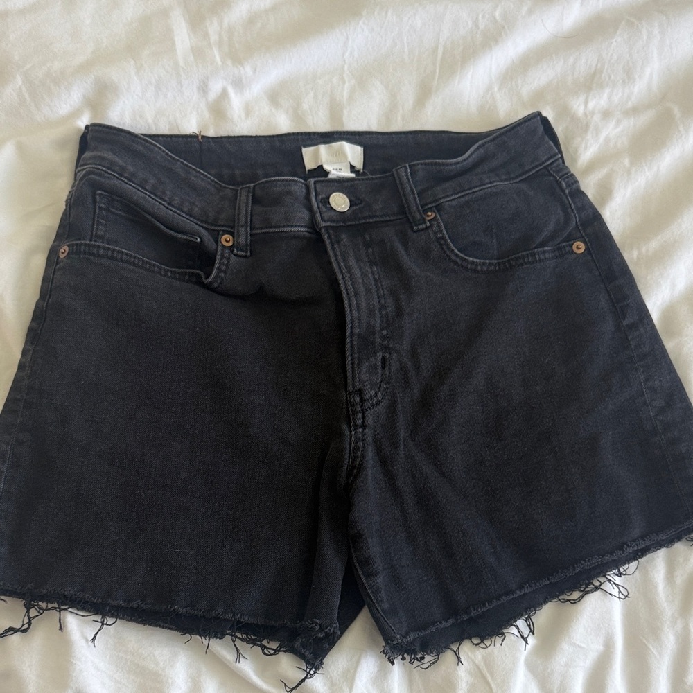 H&M Black Denim Jean Shorts